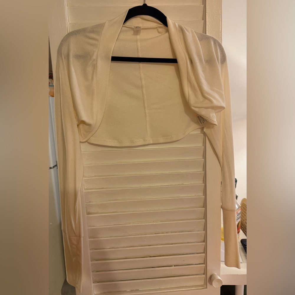 Chic Cream Long Sleeve Cover-up
